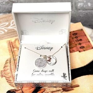 Disney Mickey & Minnie Made For Each Other Silver Plated Necklace